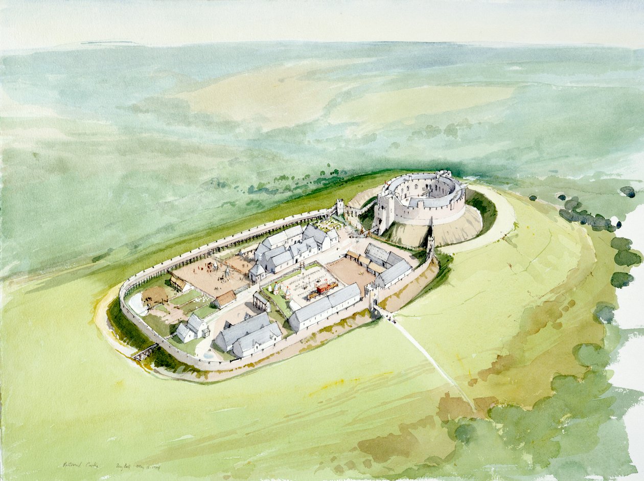 Restormel Castle, 1300-tallet, c1990-2010 av Terry Ball