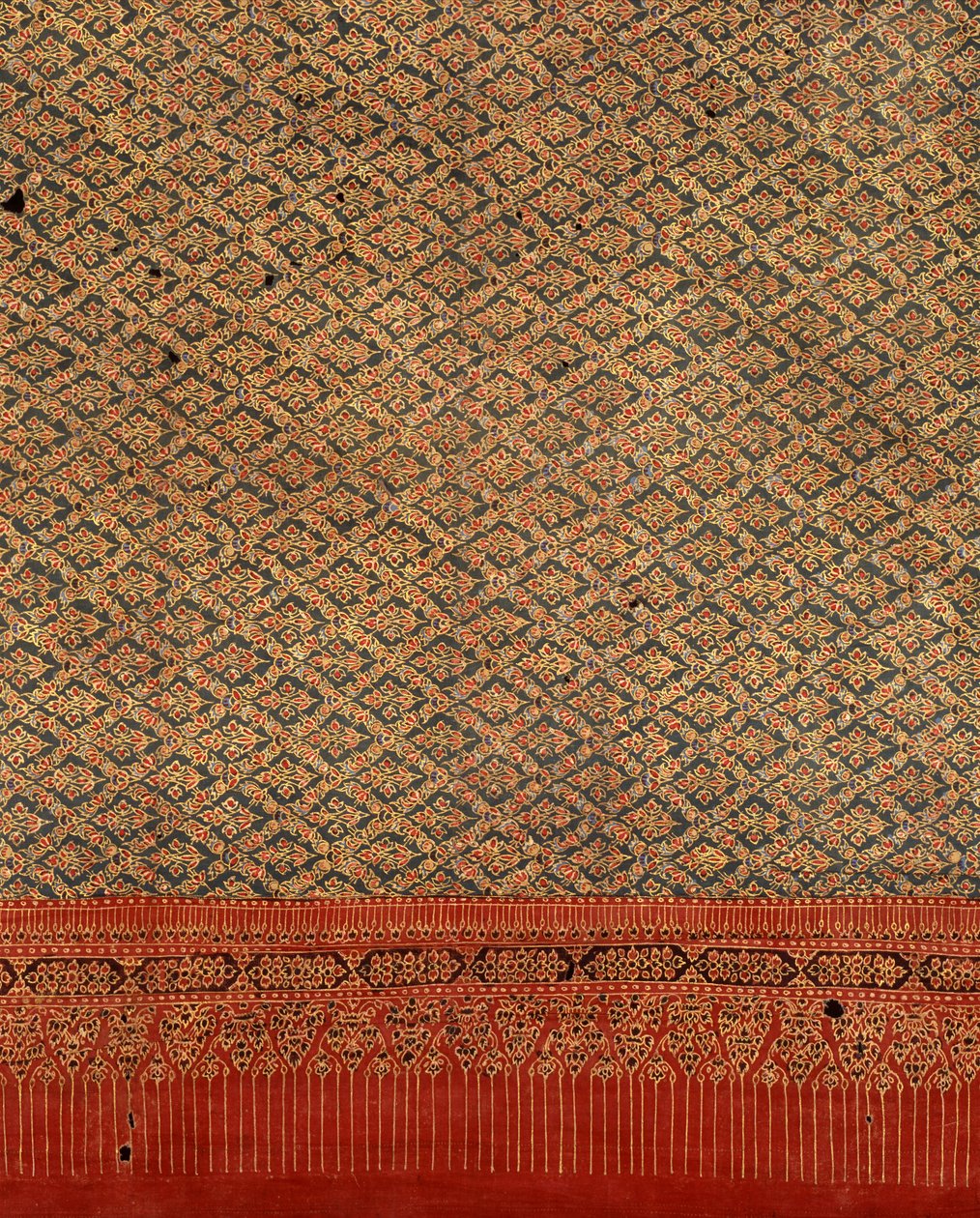 Gullmalt stoff for kongelige (tekstil) av Thai School