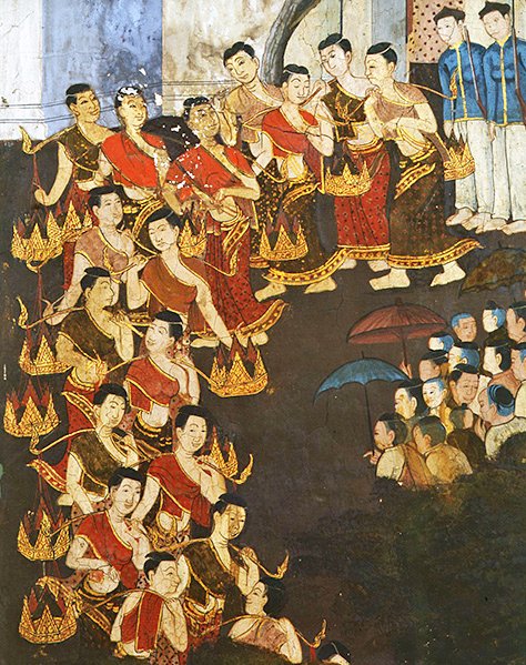 En gruppe unge jenter av Thai School