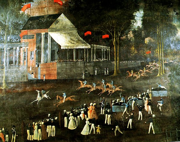 Hesteløp (fresco) av Thai School