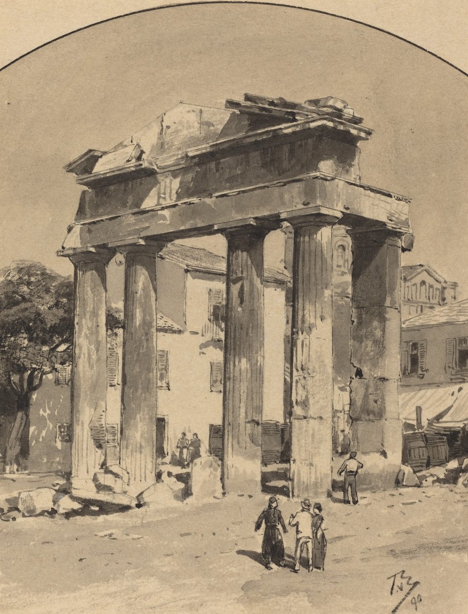 Den gamle markedsporten av Themistocles von Eckenbrecher