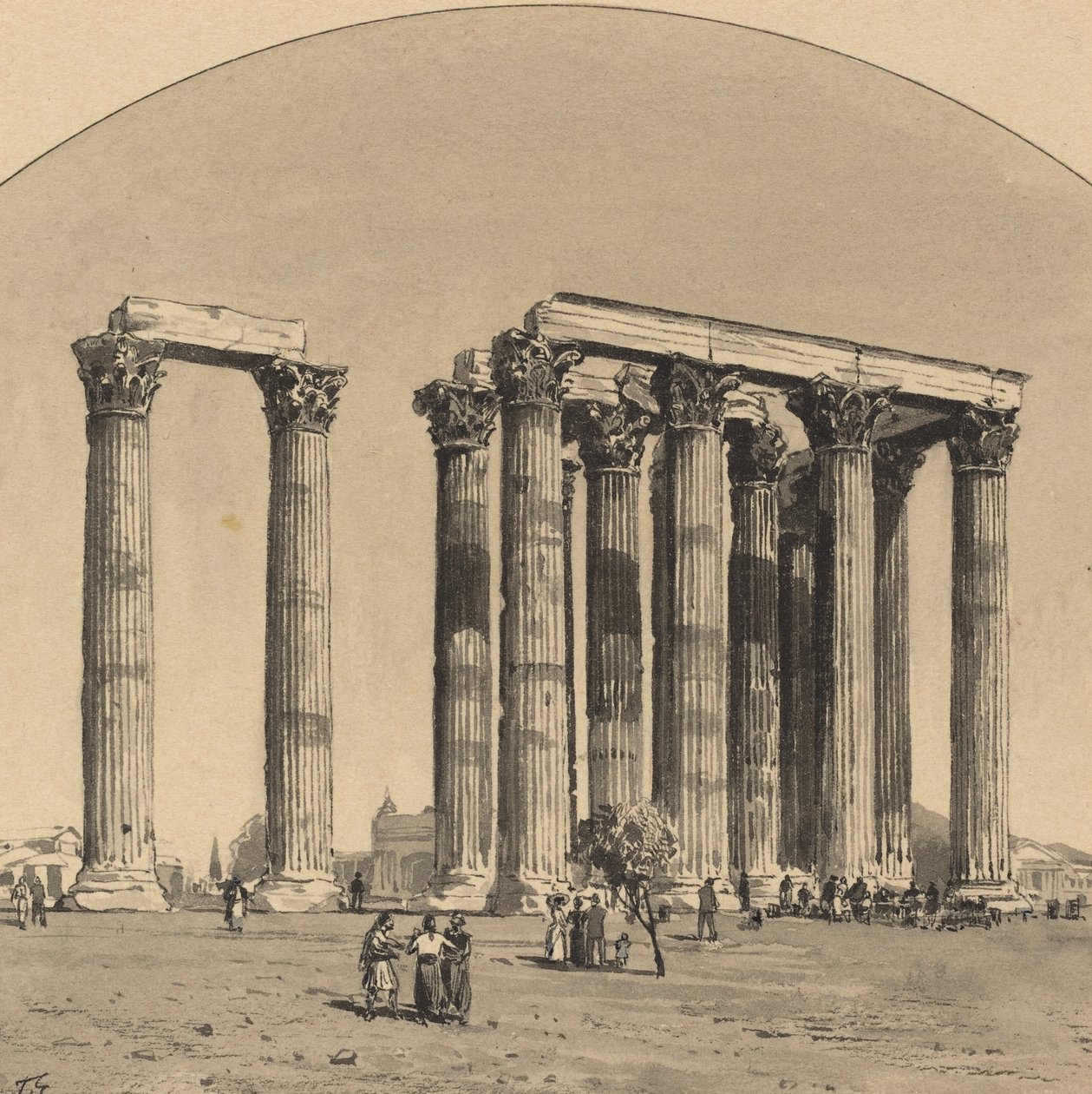 Tempel til den olympiske Zeus av Themistocles von Eckenbrecher