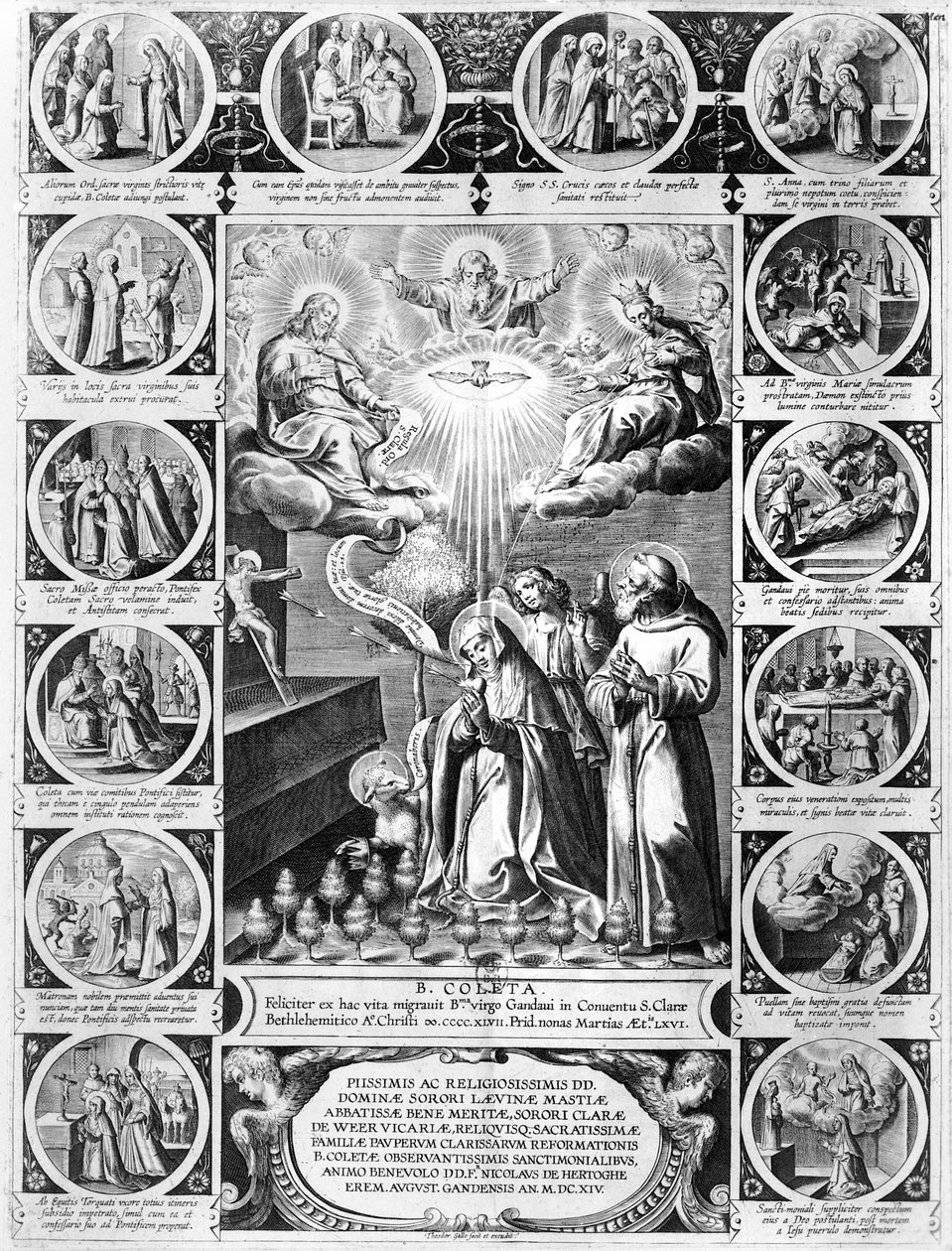 Scener fra St. Colettes liv (1381-1447) av Theodor Galle