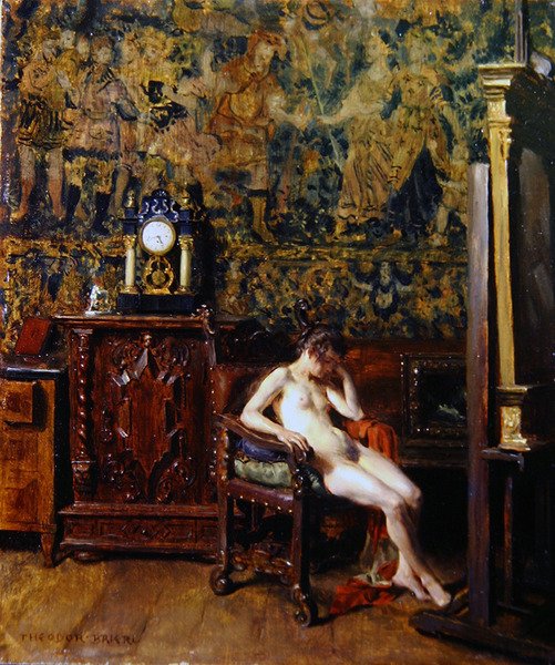 Modellen (olje på panel) av Theodor Baierl