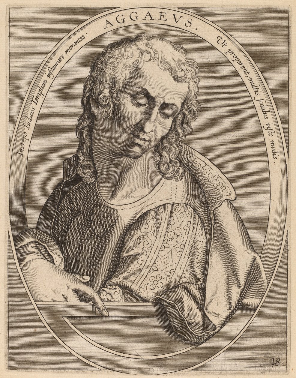 Aggaeus av Theodor Galle after Jan van der Straet