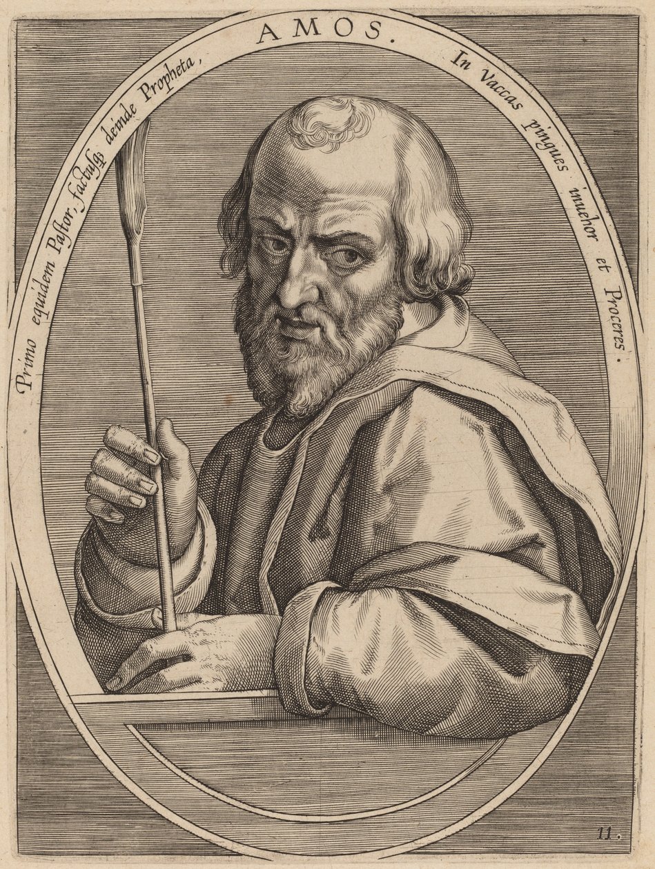 Amos av Theodor Galle after Jan van der Straet