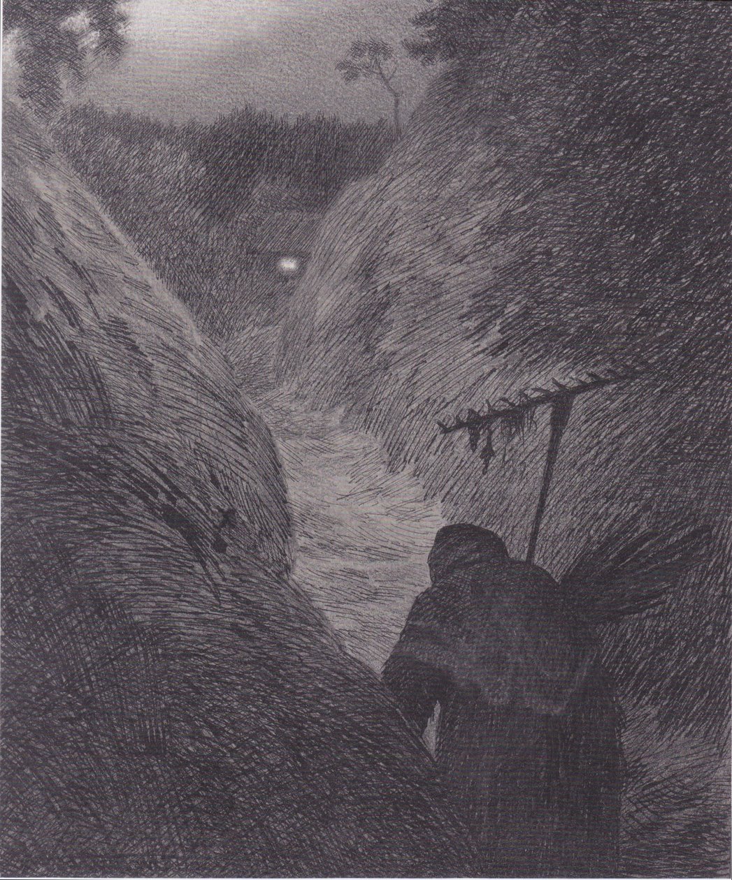Pesten kommer av Theodor Kittelsen