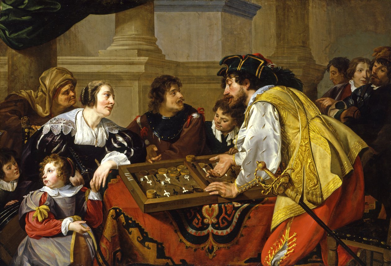 Backgammon-spillerne, 1634 av Theodor Rombouts