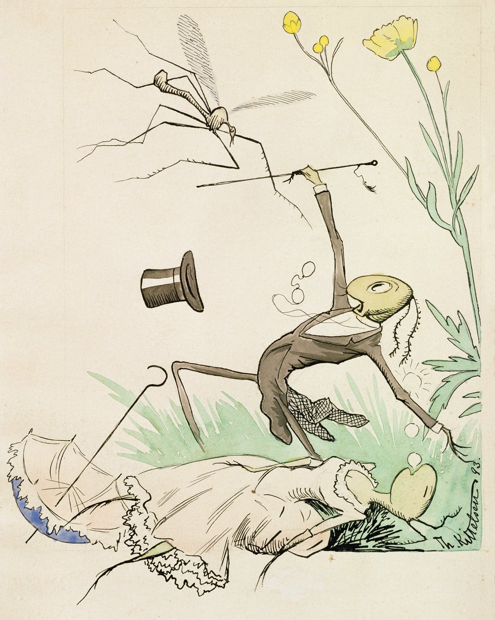 Et angrep av Theodor Kittelsen
