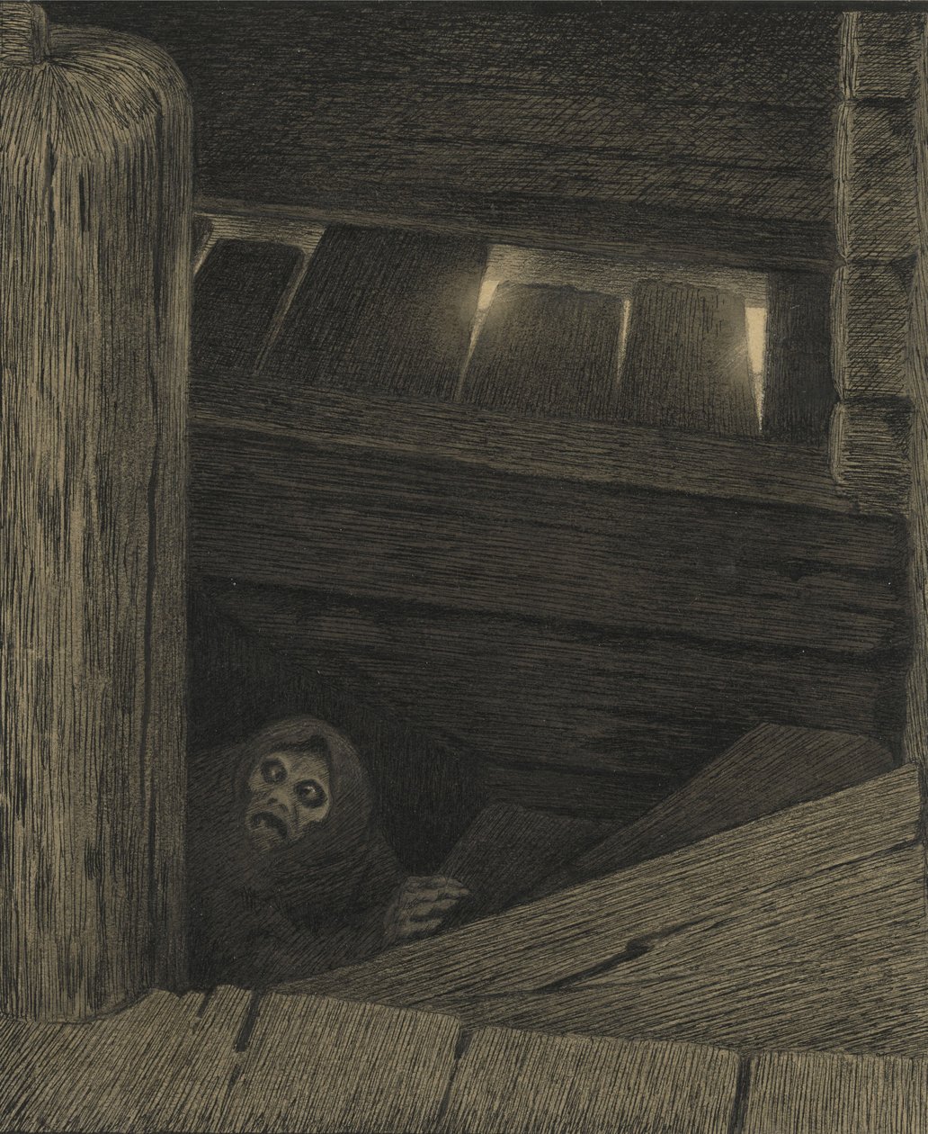 Pesta på trappene av Theodor Kittelsen