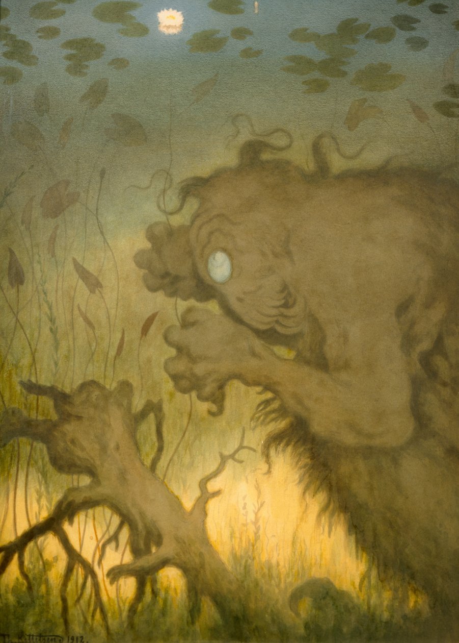 Vannspritefiske (Nocks) av Theodor Kittelsen
