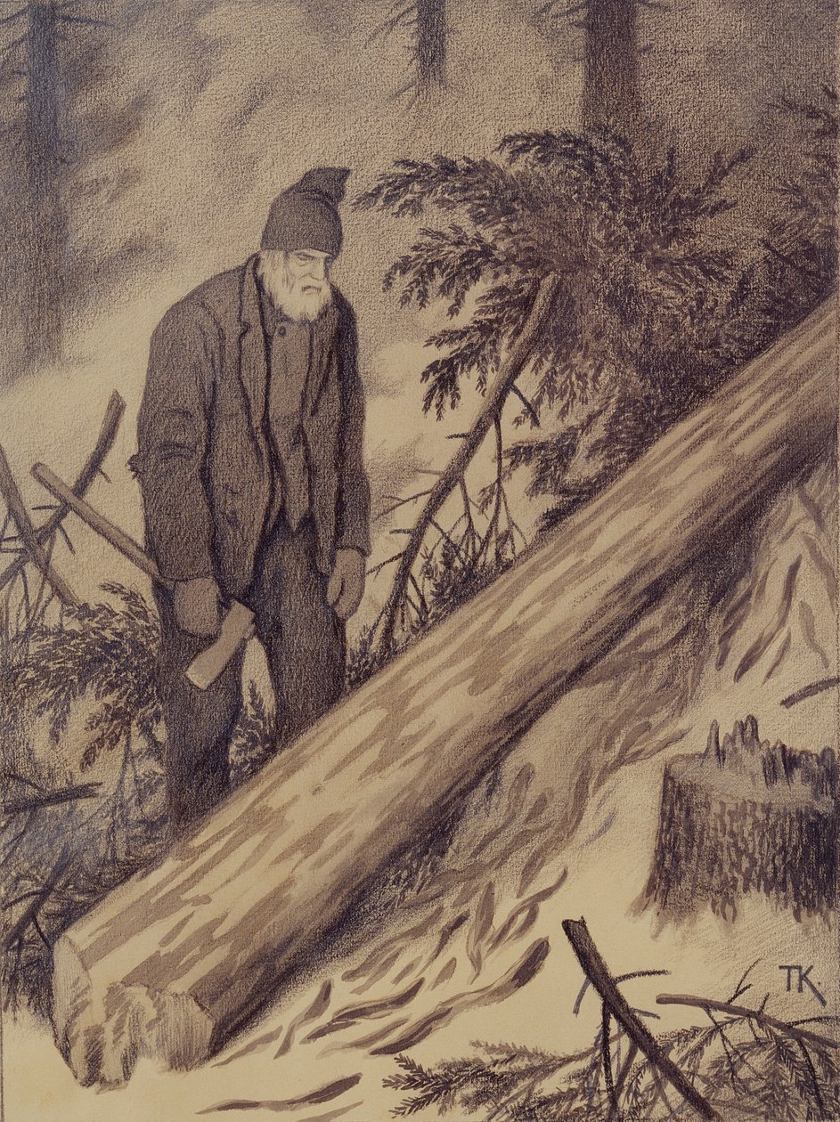 Vintervei av Theodor Kittelsen