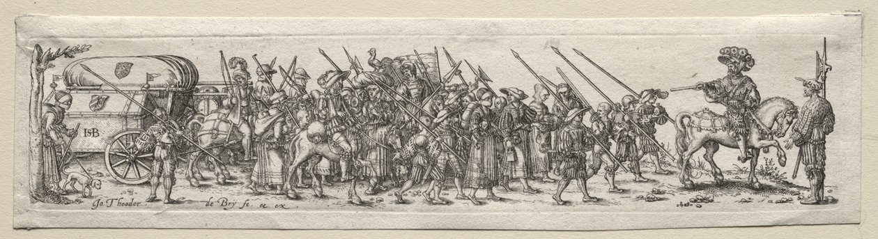 Soldater på mars av Theodor de Bry