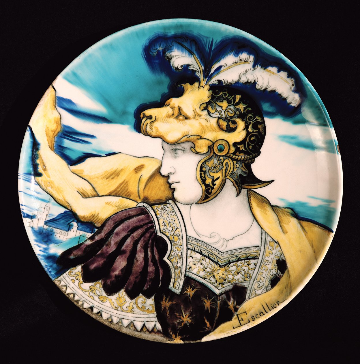 Sevres-rett, etter Giulio Romano (1492-1546) (fajanse) av Theodore and Escalier, Leon Deck