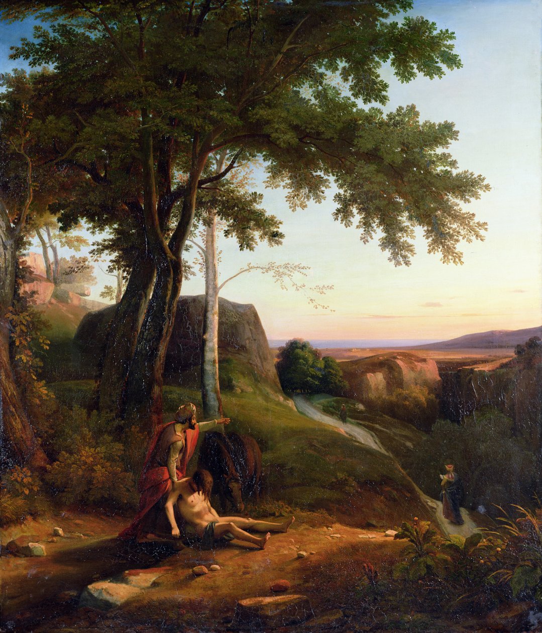 Den barmhjertige samaritan, 1834 av Theodore Caruelle d Aligny