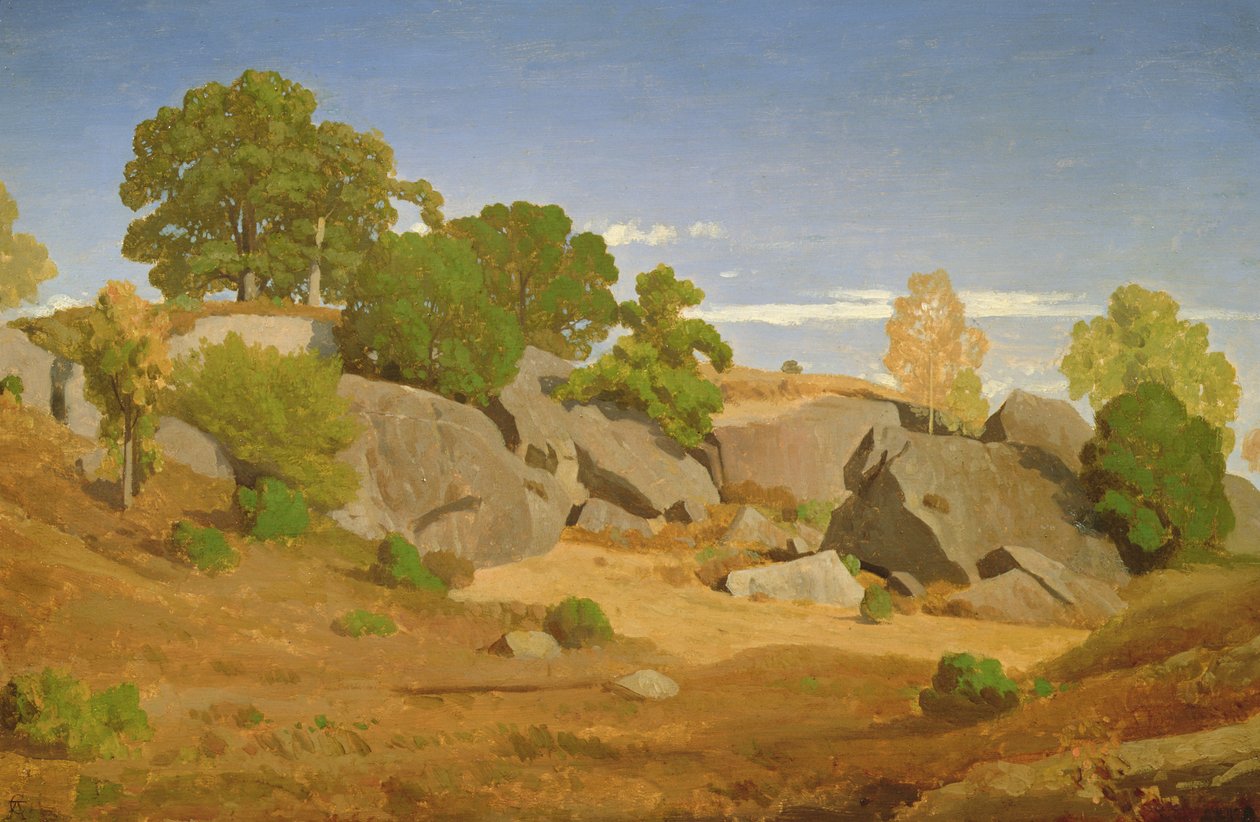 Steiner ved Fontainebleau av Theodore Caruelle d Aligny