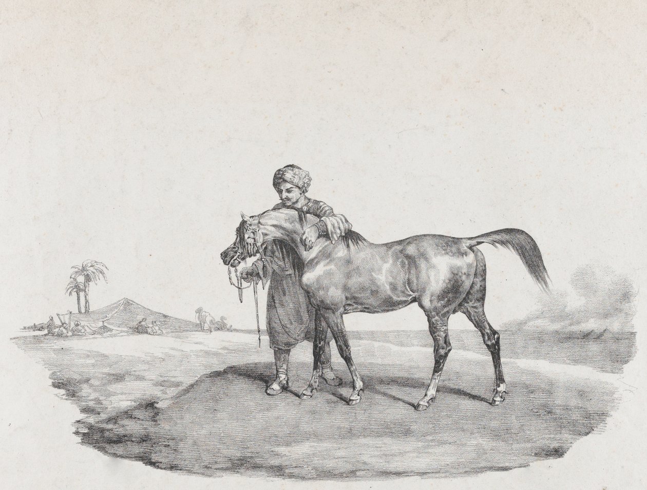En arabisk hest, 1821 av Theodore Gericault