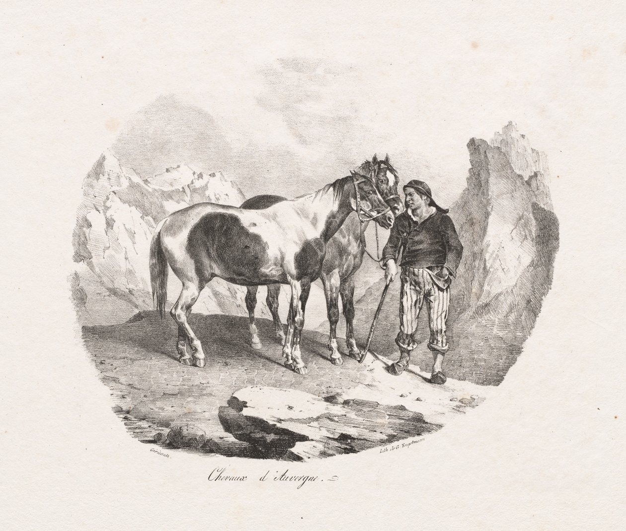Auvergne hester av Theodore Gericault