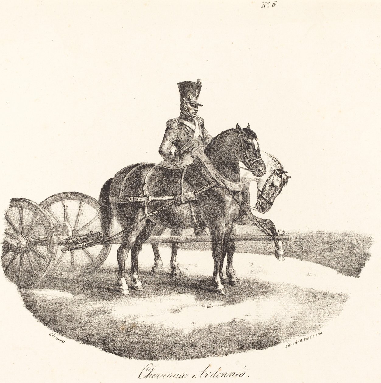 Ardennerhester av Theodore Gericault