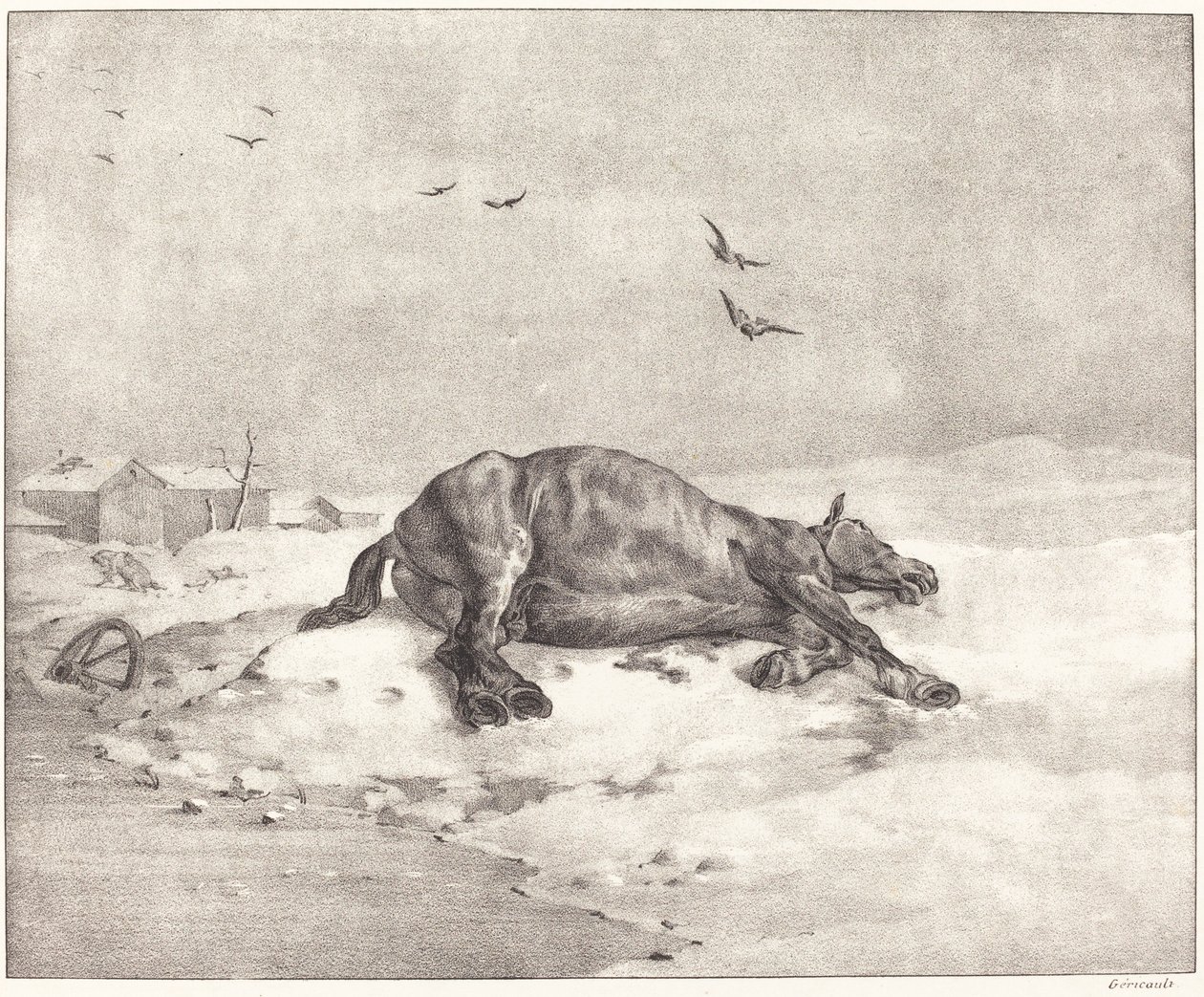Død hest av Theodore Gericault