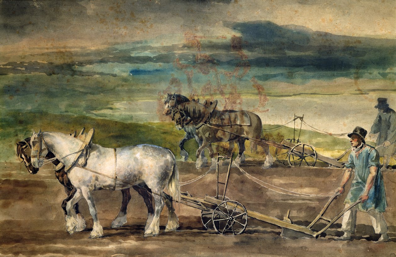 Gårdsarbeidere av Theodore Gericault