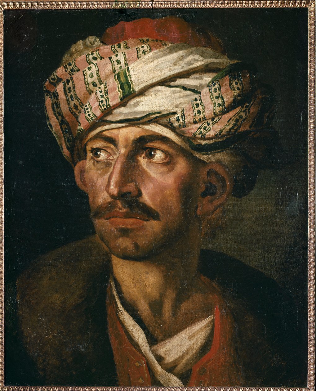 Head of Oriental (olje på lerret av Theodore Gericault