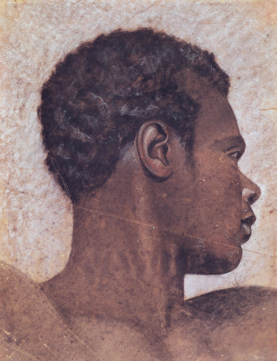 Hodet til en svart person av Theodore Gericault