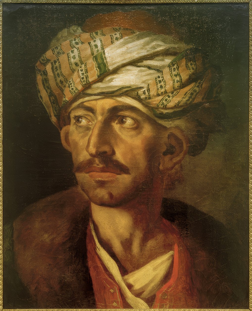 Mannsportrett (antagelig Mustafa) av Theodore Gericault
