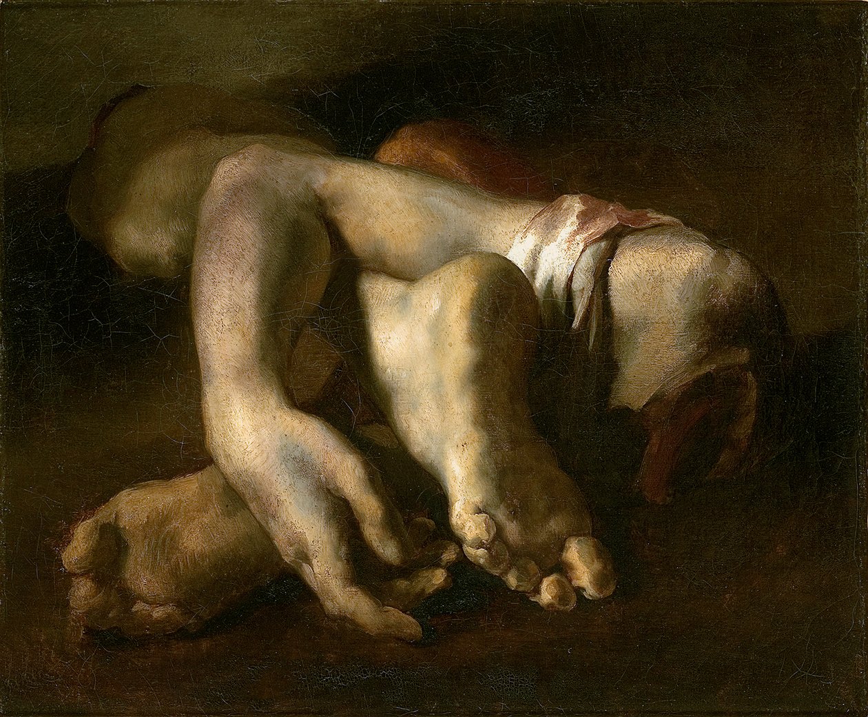 Studie av føtter og hender, ca. 1818-19 av Theodore Gericault