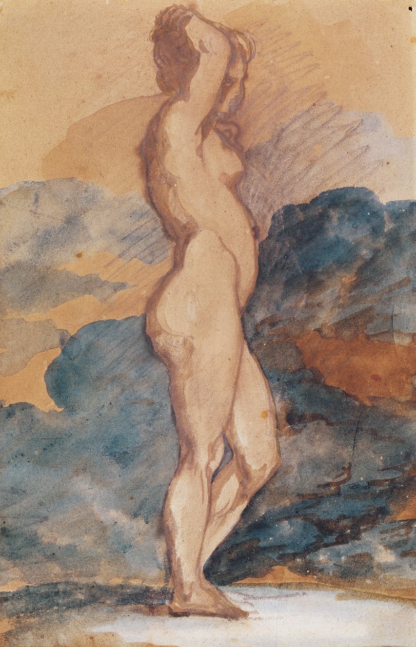 Studie av en naken kvinne av Theodore Gericault