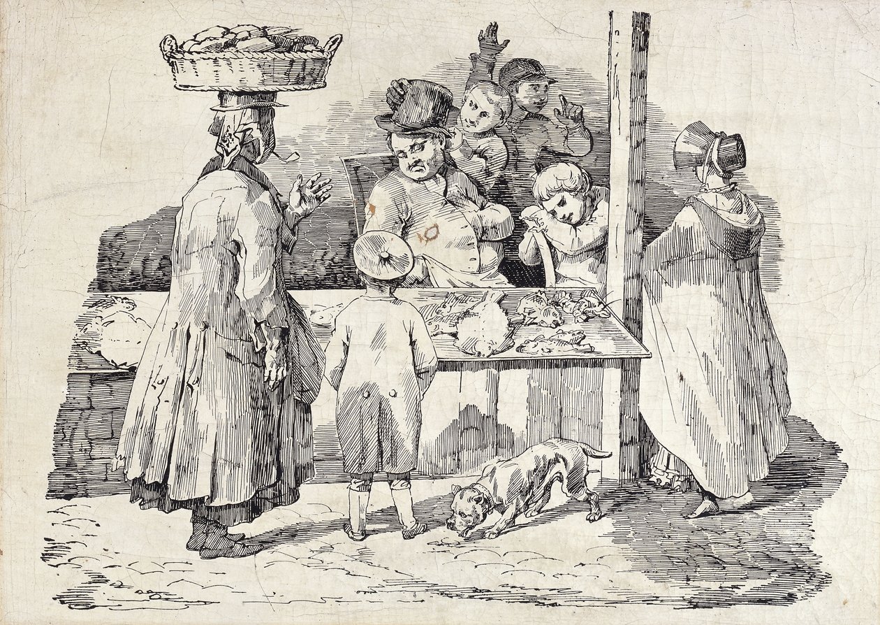 Selgeren av sovende fisk, av Theodore Gericault