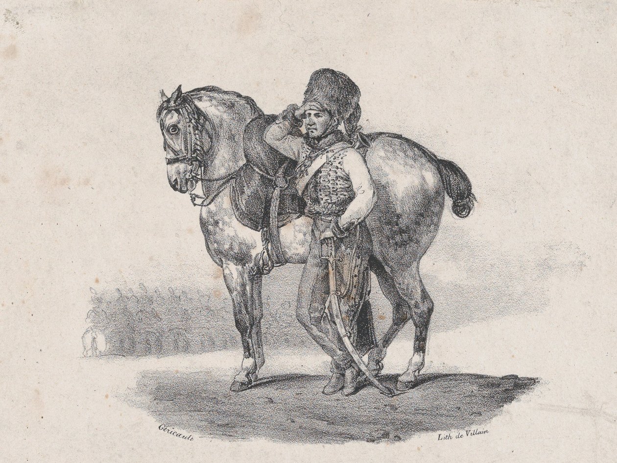 Hussardenes trompet, 1823. av Theodore Gericault