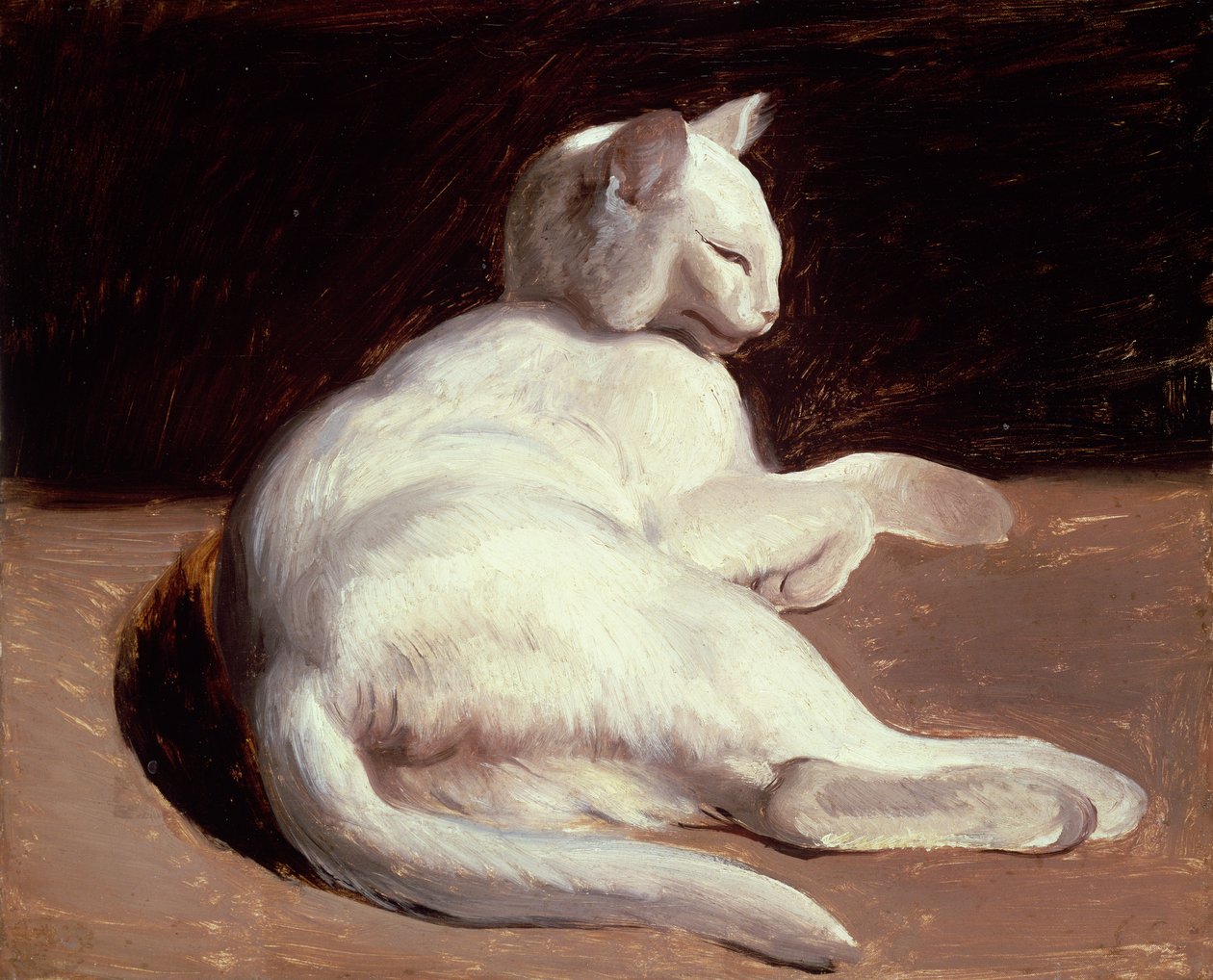 Den hvite katten, ca. 1817-18 av Theodore Gericault