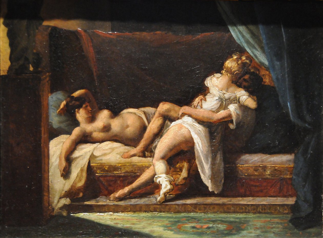Tre elskere Kjærlighet for tre, 1818-1820 av Theodore Gericault