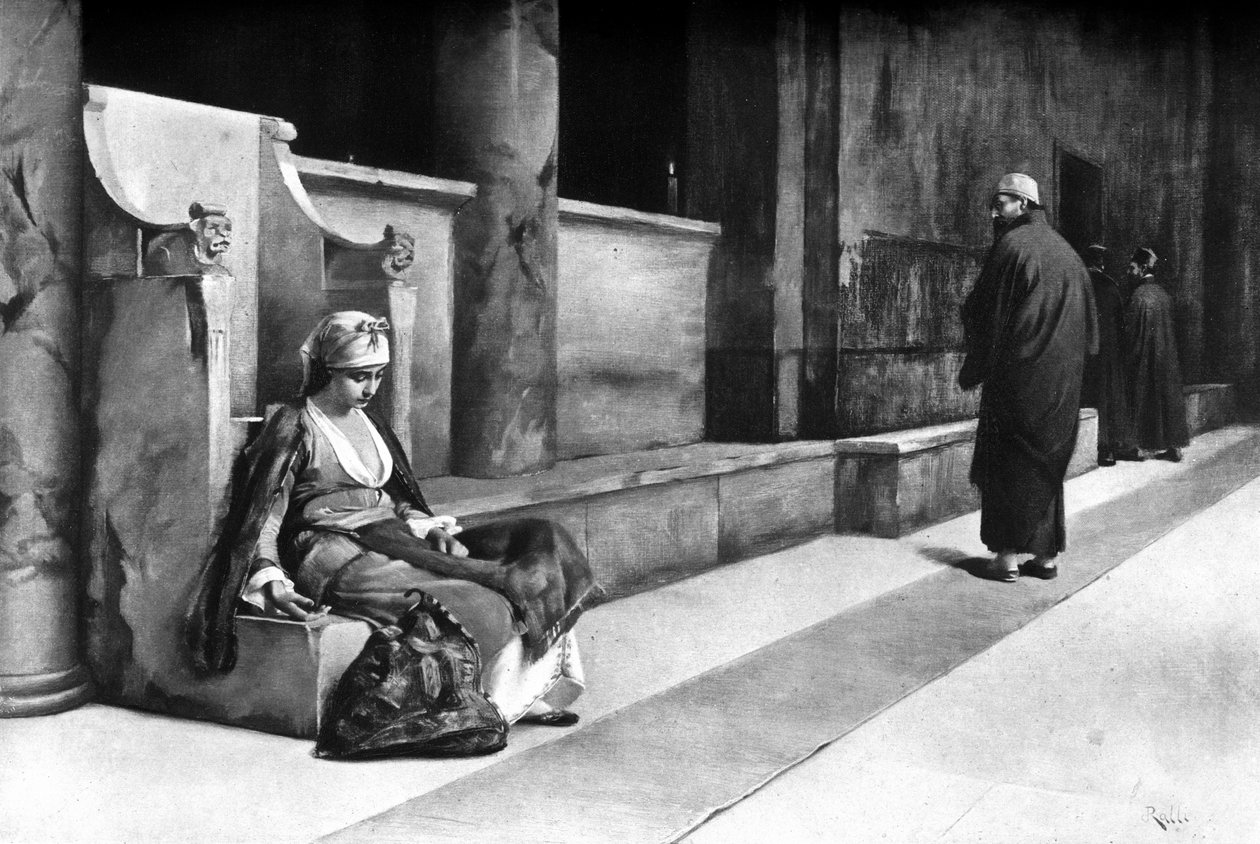 I kirken, Hellas, 1895. av Theodore Jacques Ralli