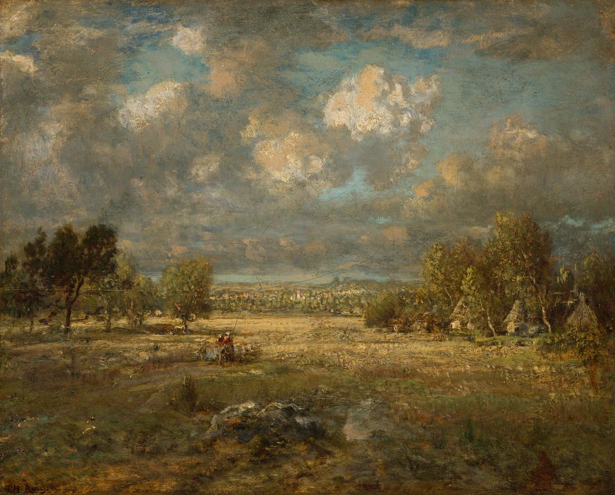 Landsbygd i Picardie, 1860. av Theodore Rousseau