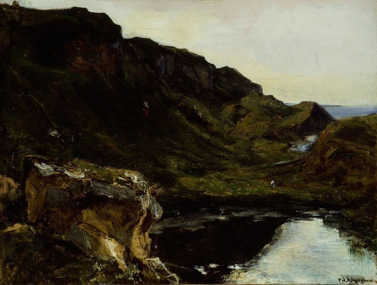 Landskap, ca. 1835 (olje på lerret) av Theodore Rousseau