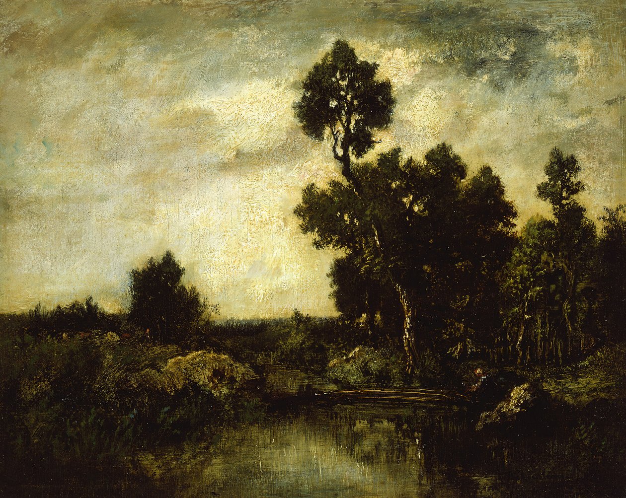 Landskap, ca. 1850. av Theodore Rousseau