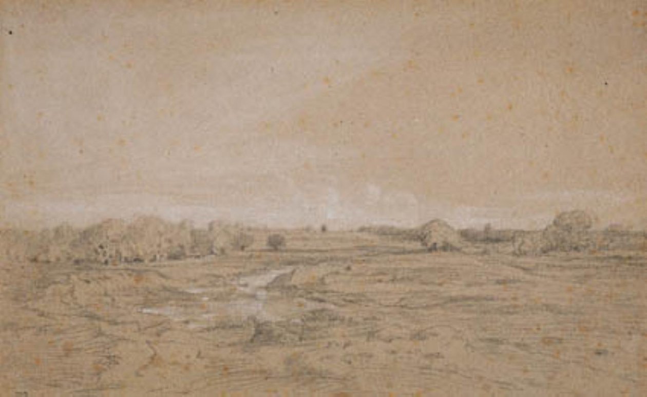 Landskap med vannhull (Berri) av Theodore Rousseau