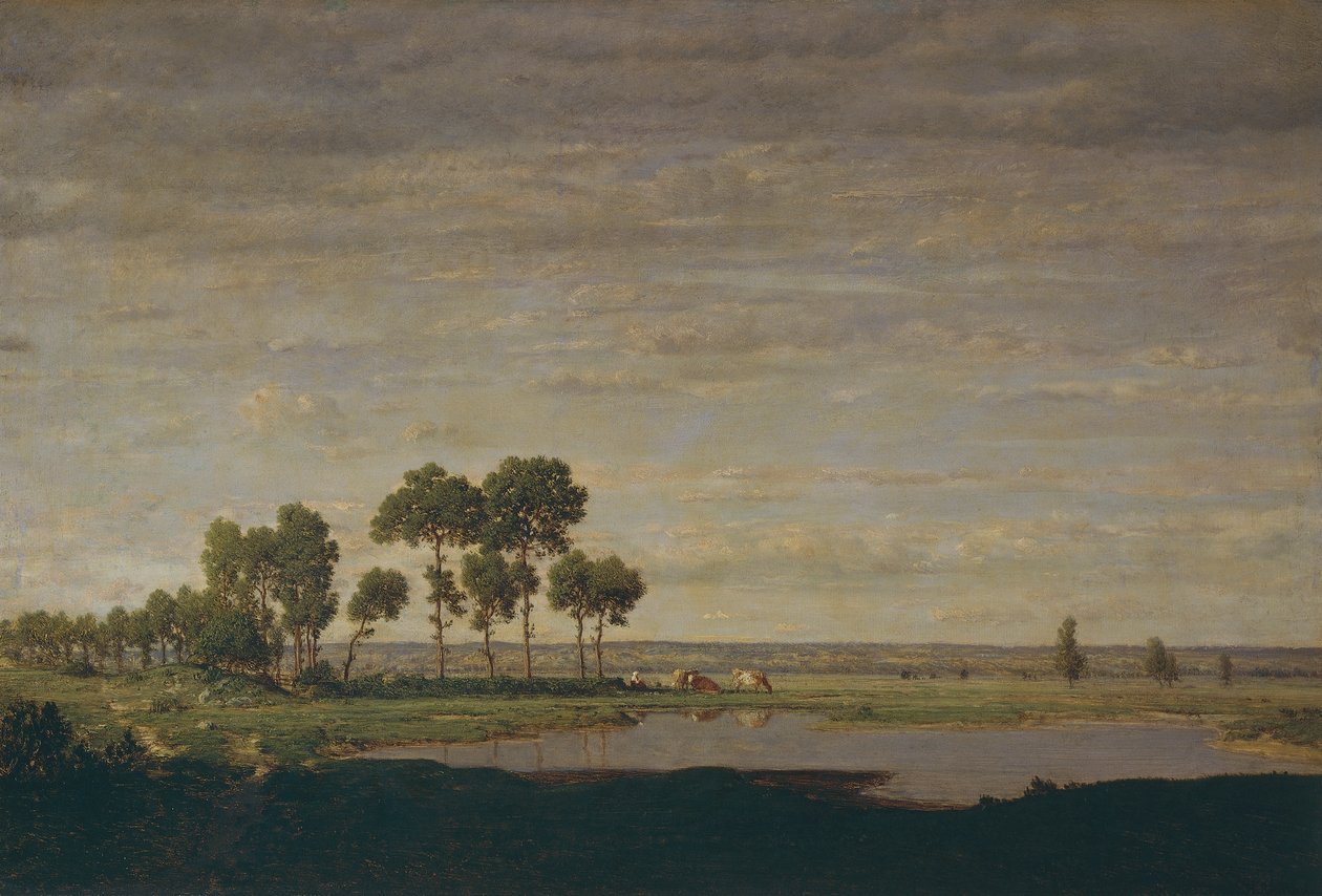 Vår, dam av Theodore Rousseau