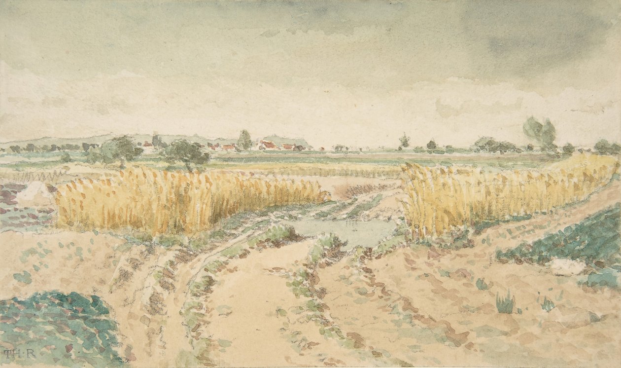 Wheatfields, 1865. av Theodore Rousseau
