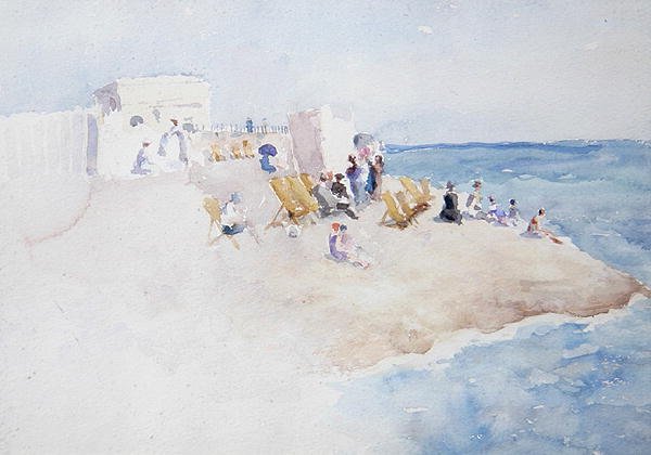 Badestasjon ved St. Leonards-on-Sea av Theodore Roussel