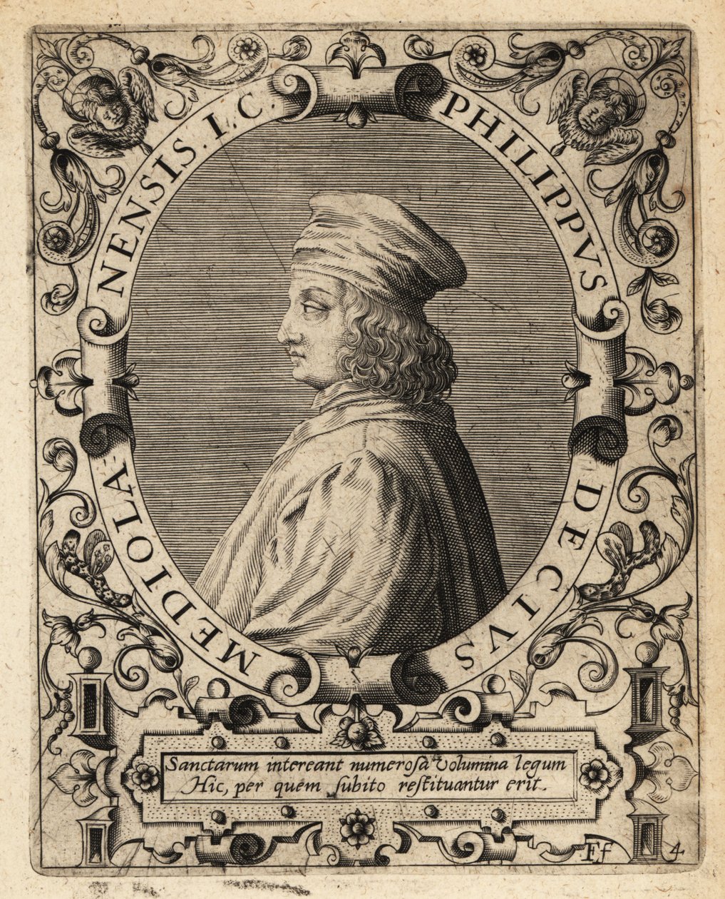 Filippo Decio av Theodore de Bry