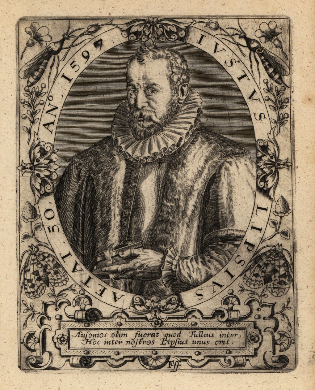 Joest Lips, flamsk filolog. av Theodore de Bry