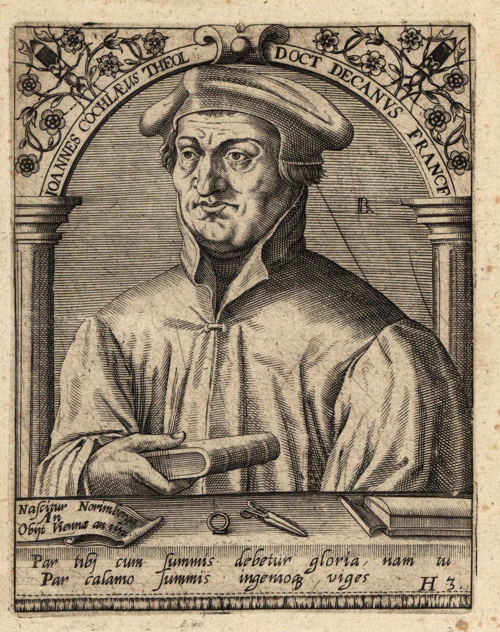 Johann Cochlaeus av Theodore de Bry