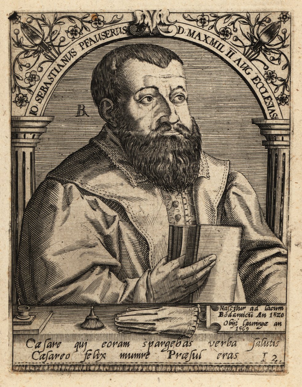 Johann Sebastian Pfauser av Theodore de Bry