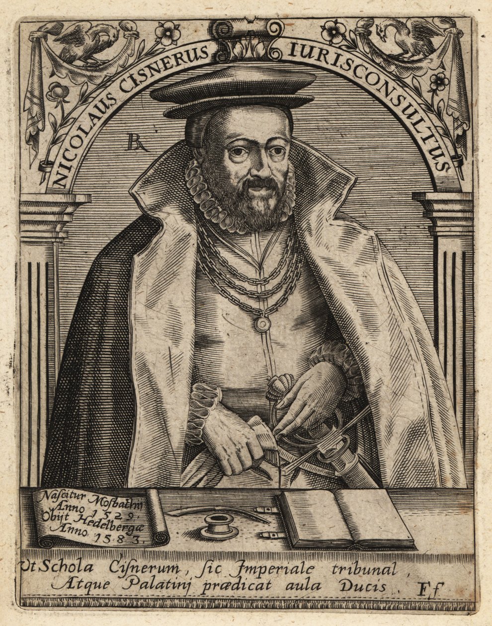 Nikolaus Cisnerus av Theodore de Bry