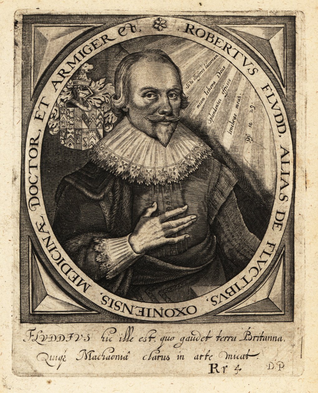 Robert Fludd, engelsk paracelsisk lege. av Theodore de Bry