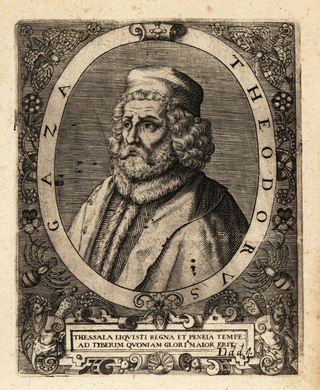 Theodore Gazis , gresk humanist. av Theodore de Bry