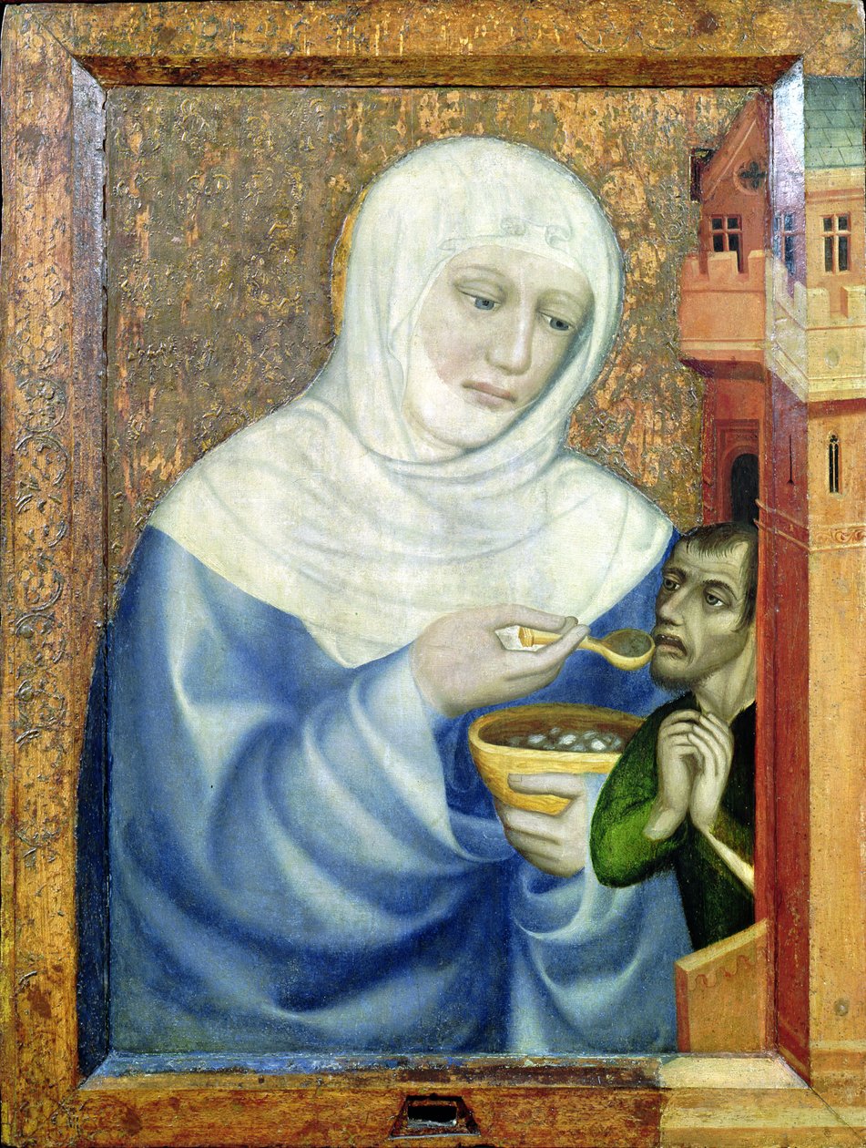St. Elizabeth av Ungarn (1207-31) av Theodoricus of Prague
